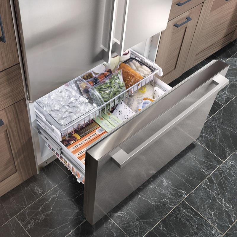 Monogram ZIP360NN 36 Built In French Door Refrigerator Custom Panel