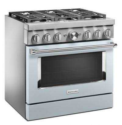 36" KitchenAid 5.1 Cu. Ft. Smart Commercial-Style Dual Fuel Range With 6 Burners - KFDC506JMB