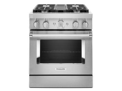 KitchenAid 6.7 Cu. Ft. Freestanding Dual Fuel Double Oven Range