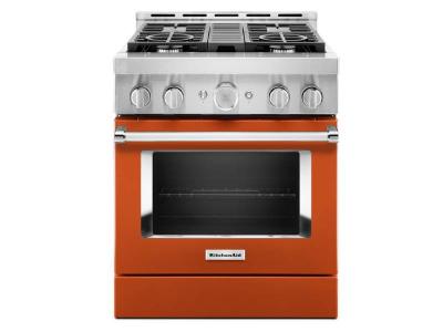 30" KitchenAid 4.1 Cu. Ft. Smart Commercial-Style Gas Range With 4 Burners - KFGC500JSC