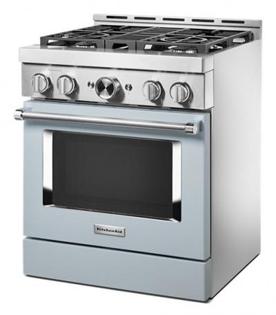 30" KitchenAid 4.1 Cu. Ft. Smart Commercial-Style Gas Range With 4 Burners - KFGC500JMB