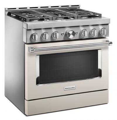 36" KitchenAid 5.1 Cu. Ft. Smart Commercial-Style Gas Range With 6 Burners - KFGC506JMH