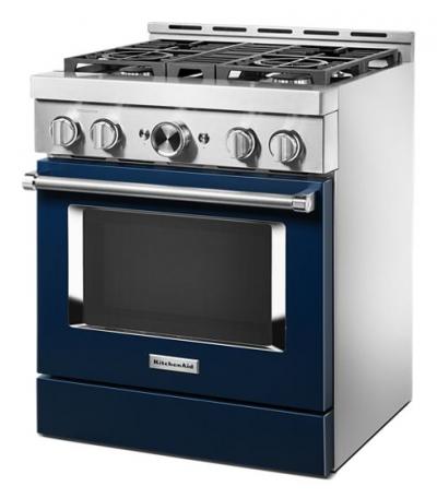 30'' KitchenAid 4.1 Cu. Ft. Smart Commercial-Style Gas Range With 4 Burners - KFGC500JIB
