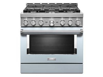 36" KitchenAid 5.1 Cu. Ft. Smart Commercial-Style Gas Range With 6 Burners - KFGC506JMB