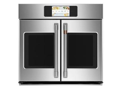 30" Café 5.0 Cu. Ft. Built In French Door Single Convection Wall Oven In Stainless Steel - CTS90FP2NS1