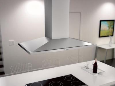 42" Zephyr Anzio Island Mount Chimney Pro Range Hood with ICON Touch Controls  - ZAZE42CS