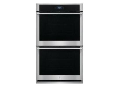 30" Electrolux 10.2 Cu. Ft. Electric Double Wall Oven with Delay Bake in Stainless Steel - ECWD3011AS