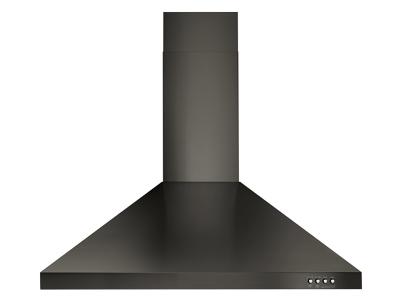 30" Whirlpool Contemporary Black Stainless Wall Mount Range Hood - WVW53UC0HV