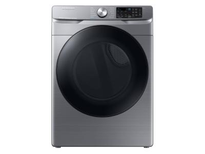 30" Samsung 7.5 Cu. Ft. Smart Front Load Electric Dryer with Steam Sanitize Plus In Platinum - DVE45B6305P/AC