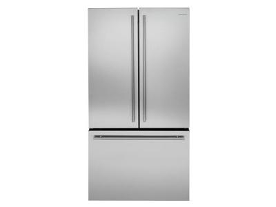 36" Monogram Counter-Depth French-Door Refrigerator with European Handle - ZWE23ESHSS