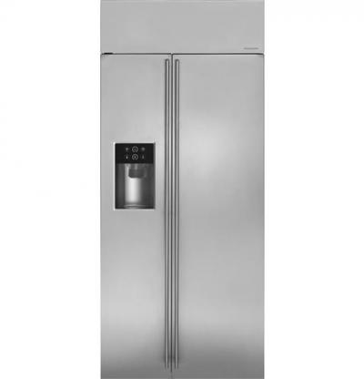 36" Monogram Built-In Side-By-Side Refrigerator with Dispenser - ZISS360DKSS