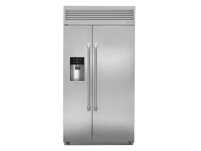 42" Monogram Built-In Professional Side-By-Side Refrigerator with Dispenser - ZISP420DKSS