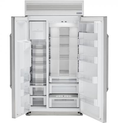 42" Monogram Built-In Professional Side-By-Side Refrigerator with Dispenser - ZISP420DKSS