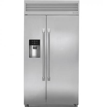 42" Monogram Built-In Professional Side-By-Side Refrigerator with Dispenser - ZISP420DKSS