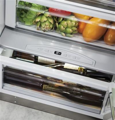 42" Monogram Built-In Professional Side-By-Side Refrigerator with Dispenser - ZISP420DKSS