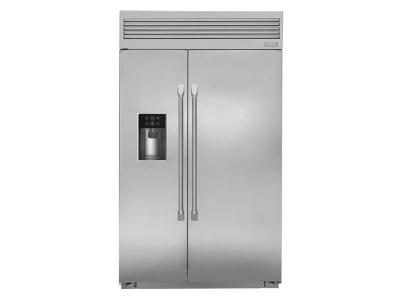 48" Monogram Built-In Professional Side-By-Side Refrigerator with Dispenser - ZISP480DKSS