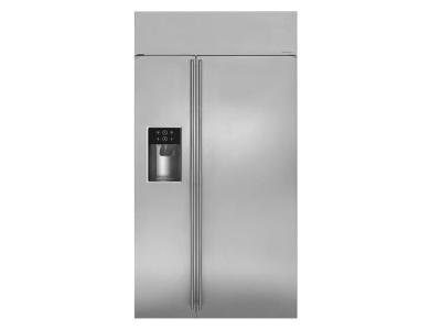 42" Monogram Built-In Side-By-Side Refrigerator with Dispenser - ZISS420DKSS