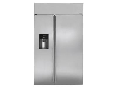 Monogram 48" Built-In Side-By-Side Refrigerator with Dispenser - ZISS480DKSS