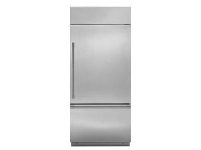 36" Monogram Built In Bottom Freezer Right Swing Stainless Steel Refrigerator - ZICS360NNRH