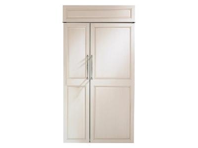 42" Monogram Built In Side By Side Custom Panel Refrigerator - ZIS420NNII