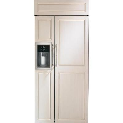 36" Monogram Built In Side By Side Custom Panel Dispenser Refrigerator - ZISB360DNII