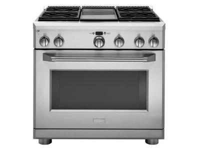 36" Monogram Pro Range - All Gas with Griddle - ZGP364NDRSS