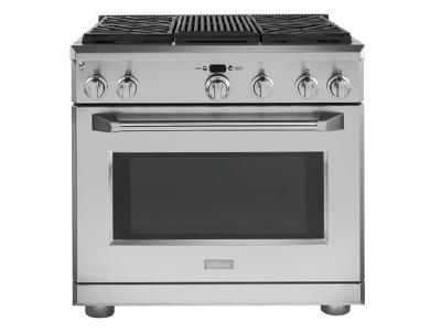 36" Monogram Pro Range Dual Fuel Range with Grill - ZDP364NRPSS