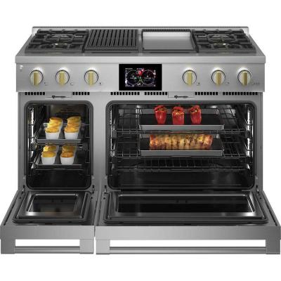 48" Monogram 8.25 Cu. Ft. Dual Fuel Professional Range With 4 Burners Grill and Griddle - ZDP484NGTSS