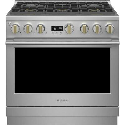 36" Monogram 5.75 Cu. Ft.  Dual-Fuel Professional Range With 6 Burners - ZDP366NTSS