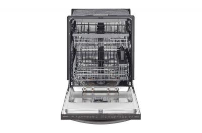 24" LG Top Control Wi-Fi Enabled Dishwasher With TrueSteam And 3rd Rack In Black Stainless Steel - LDTS5552D