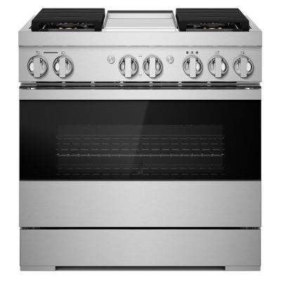 36" Jenn-Air Noir Dual-Fuel Professional-Style Range With Chrome-Infused Griddle - JDRP536HM