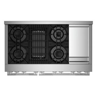 48" Jenn-Air Rise Gas Professional-Style Range With Chrome-Infused Griddle and Infrared Grill - JGRP748HL