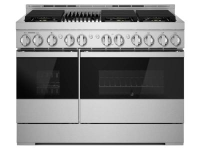 48" Jenn-Air 6.3 Cu. Ft. Noir Gas Professional-Style Range With Infrared Grill - JGRP648HM