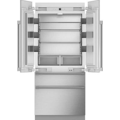 36" Monogram Integrated French-Door Refrigerator with Dual Evaporators and Door Alarm - ZIP364IPVII