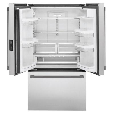 36" Monogram 23.1 Cu. Ft. Counter-Depth French-Door Refrigerator in Stainless Steel - ZWE23NSTSS