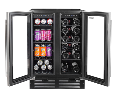 24" Cavavin Classika Collection Dual Zone Built-in Or Freestanding Beverage Center - C-73WBVC-V4