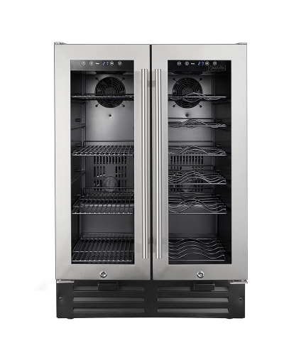 24" Cavavin Classika Collection Dual Zone Built-in Or Freestanding Beverage Center - C-73WBVC-V4