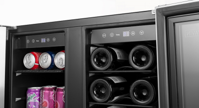 24" Cavavin Classika Collection Dual Zone Built-in Or Freestanding Beverage Center - C-73WBVC-V4