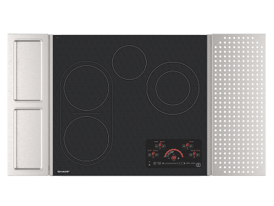 24" Sharp Drop-In Cooktop with 4 Radiant Elements - SCR2442FB
