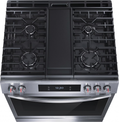 30" Frigidaire Gallery 6 Cu. Ft. Front Control Gas Range with Total Convection in Stainless Steel - GCFG3060BF