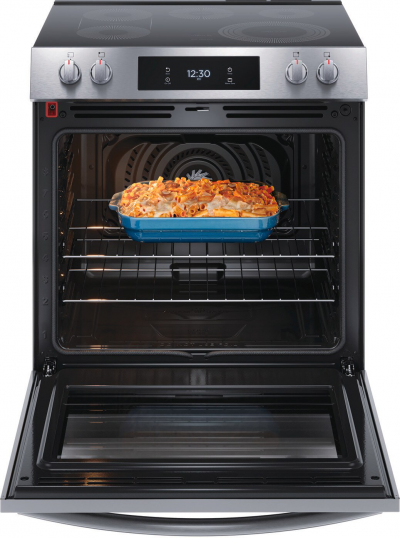 30" Frigidaire Gallery 6.2 Cu. Ft. Front Control Electric Range with Total Convection in Stainless Steel - GCFE306CBF