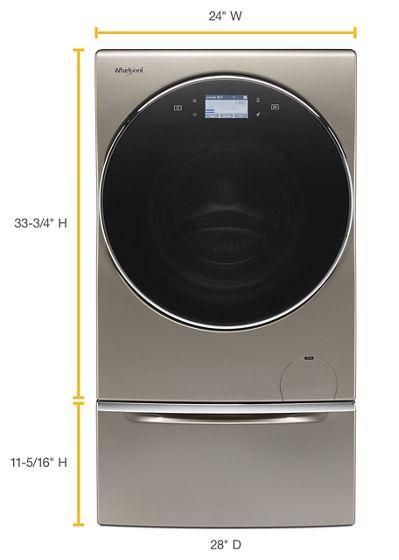 24" Whirlpool 3.2 Cu. Ft. I.E.C. Smart All-In-One Washer and Dryer - YWFC8090GX