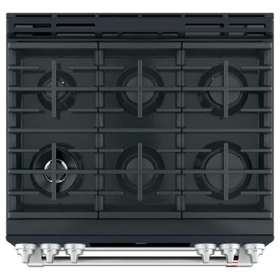 30" Café Slide-In Front-Control Double-Oven Range with Convection in Matte Black - CC2S950P3MD1