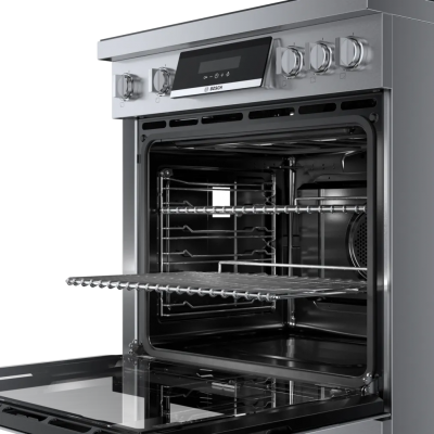 30" Bosch 800 Series Industrial Style Induction Range in Stainless Steel - HIS8055C