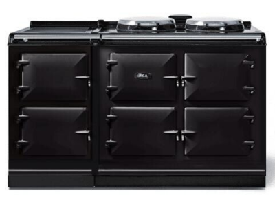 60" AGA R7 150 Series  with Warming Plate Hotcupboard Freestanding Electric Range - AR7560WBLK