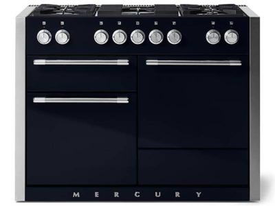 48" AGA Mercury Series 6 Cu. Ft. Slide In Dual Fuel Range with Glide Out Broiler System - AMC48DF-BLK