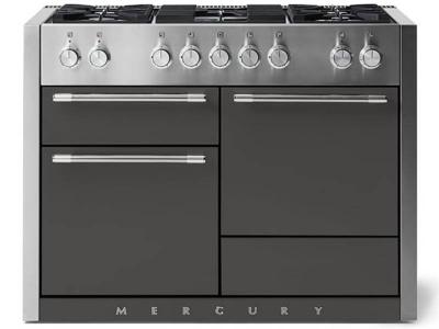 48" AGA Mercury Series 6 Cu. Ft. Slide In Dual Fuel Range with Glide Out Broiler System - AMC48DF-SLT