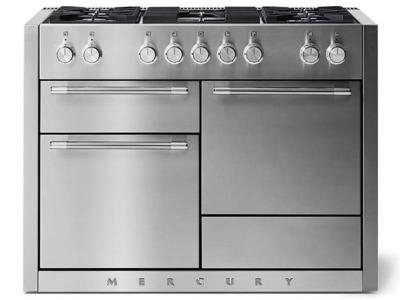 48" AGA Mercury Series 6 Cu. Ft. Slide In Dual Fuel Range with Glide Out Broiler System - AMC48DF-SS