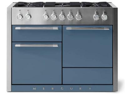 48" AGA Mercury Series 6 Cu. Ft. Slide In Dual Fuel Range with Glide Out Broiler System - AMC48DF-STB