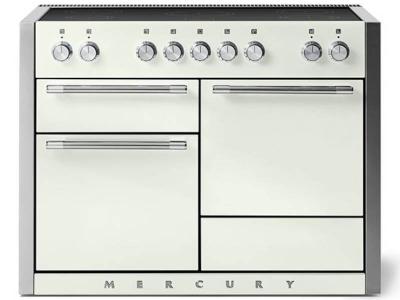 48" AGA Mercury Series 6 Cu. Ft. Slide In Induction Range with Glide Out Broiler System - AMC48IN-WHT